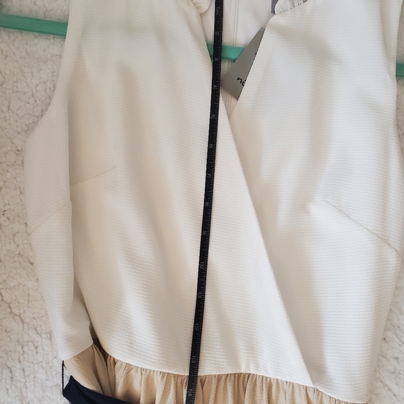 NWT Danny & Nicole Ruffle Sleeveless Colorblock  Fit and Flare Dress Size 4 - Picture 13 of 14